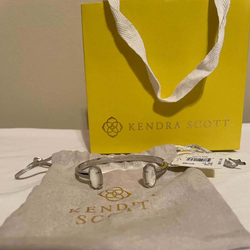 NWT KENDRA SCOTT ELTON SILVER CUFF BRACELET